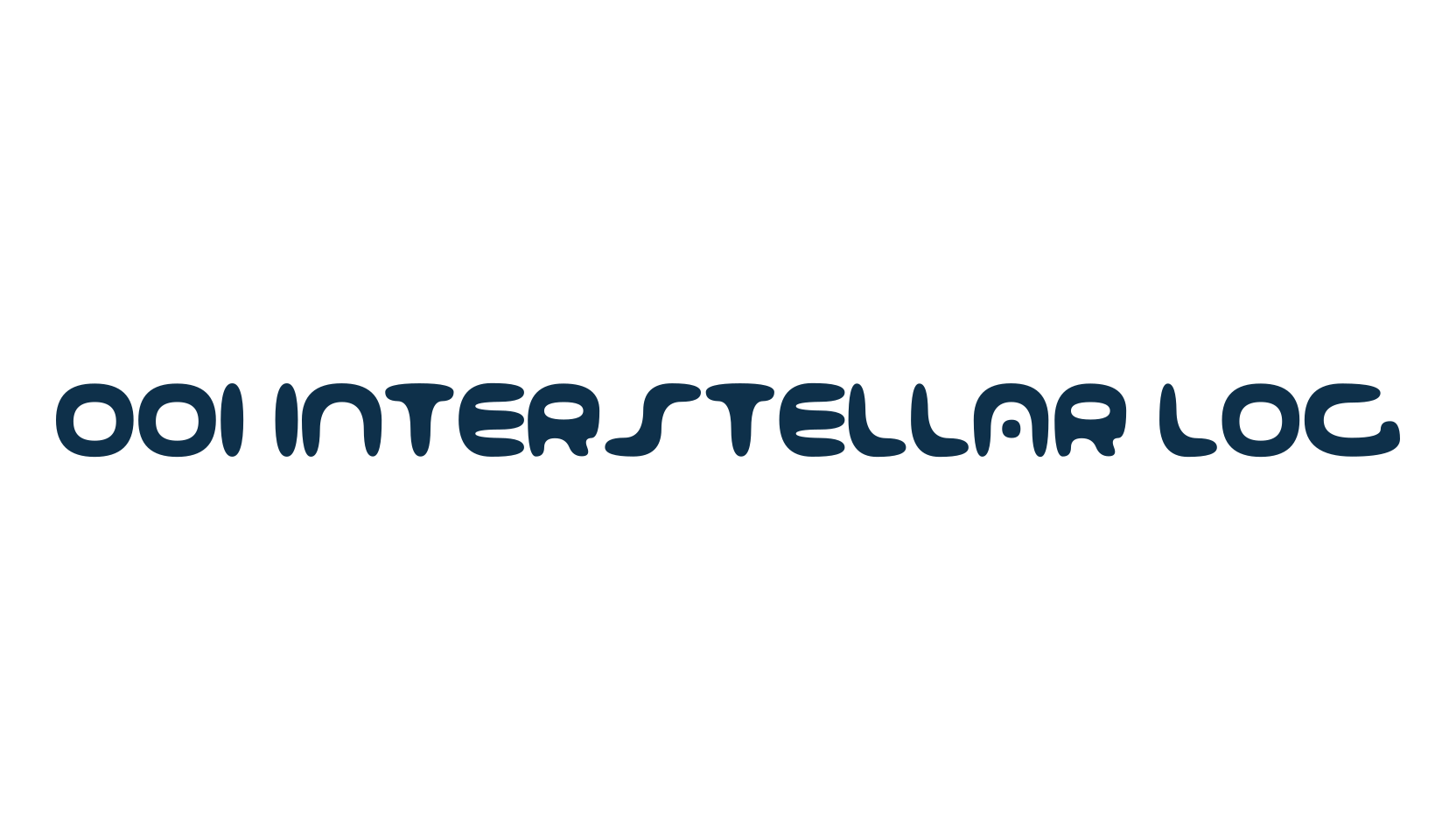 001 Interstellar Log, sci-fi font preview