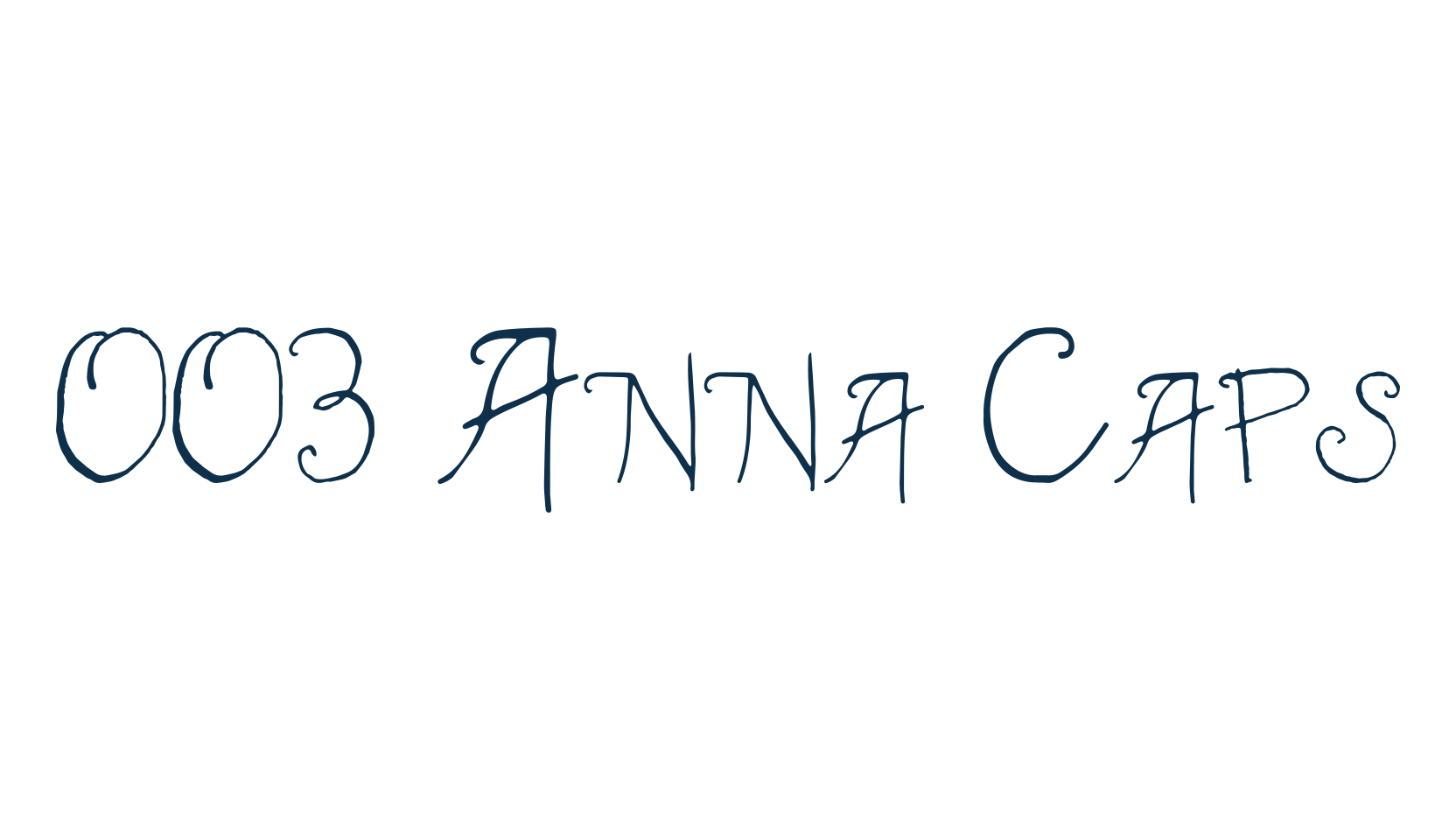 003 Anna Caps, handwriting font preview