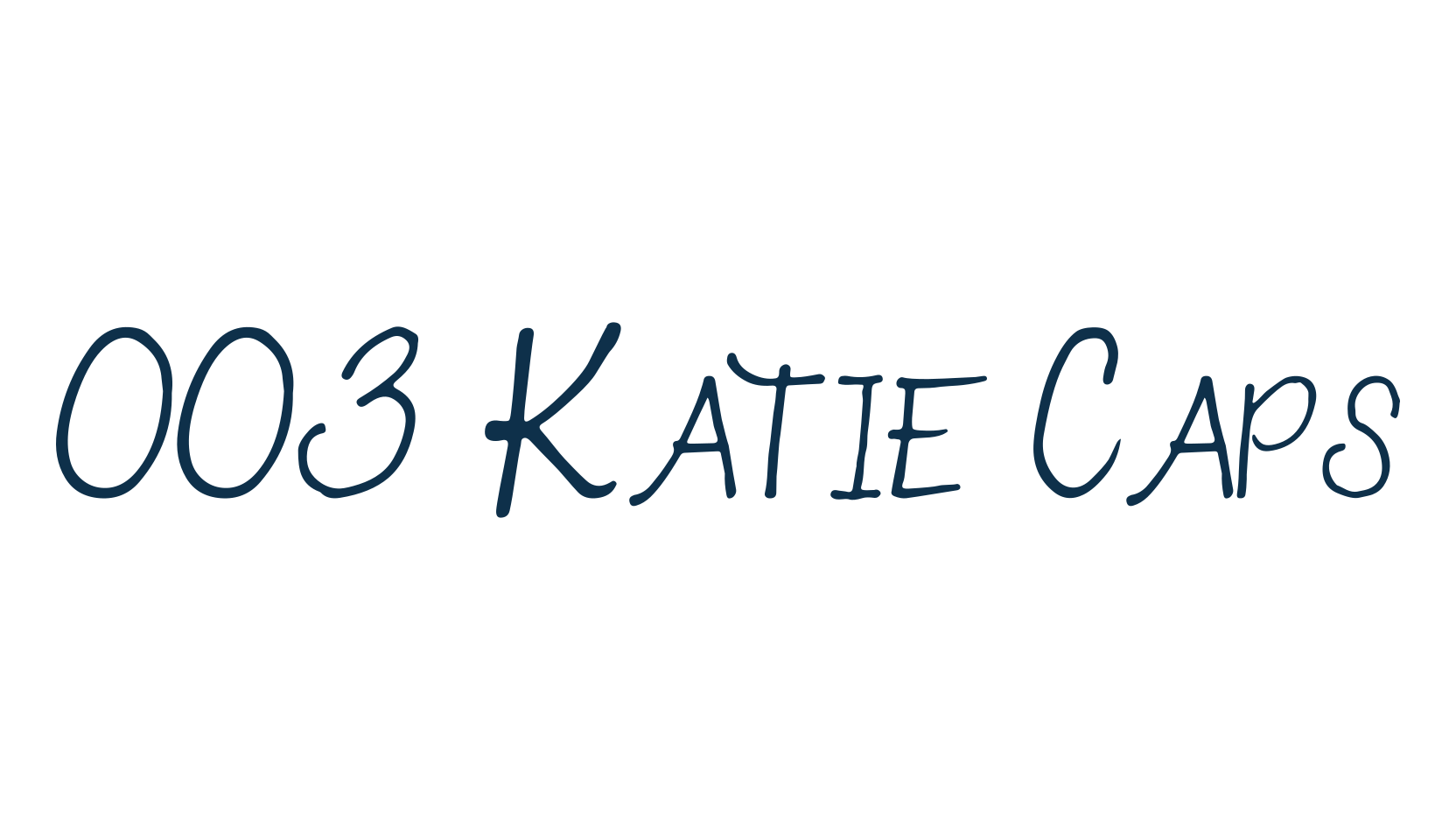 003 Katie Caps, handwriting font preview