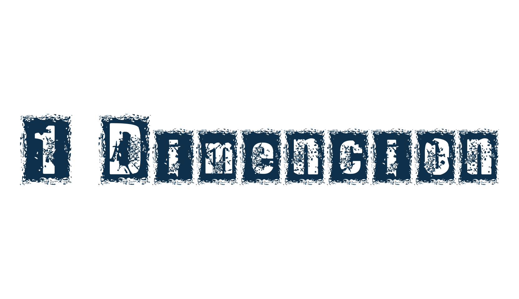 1 Dimencion, fancy destroy decorative font preview