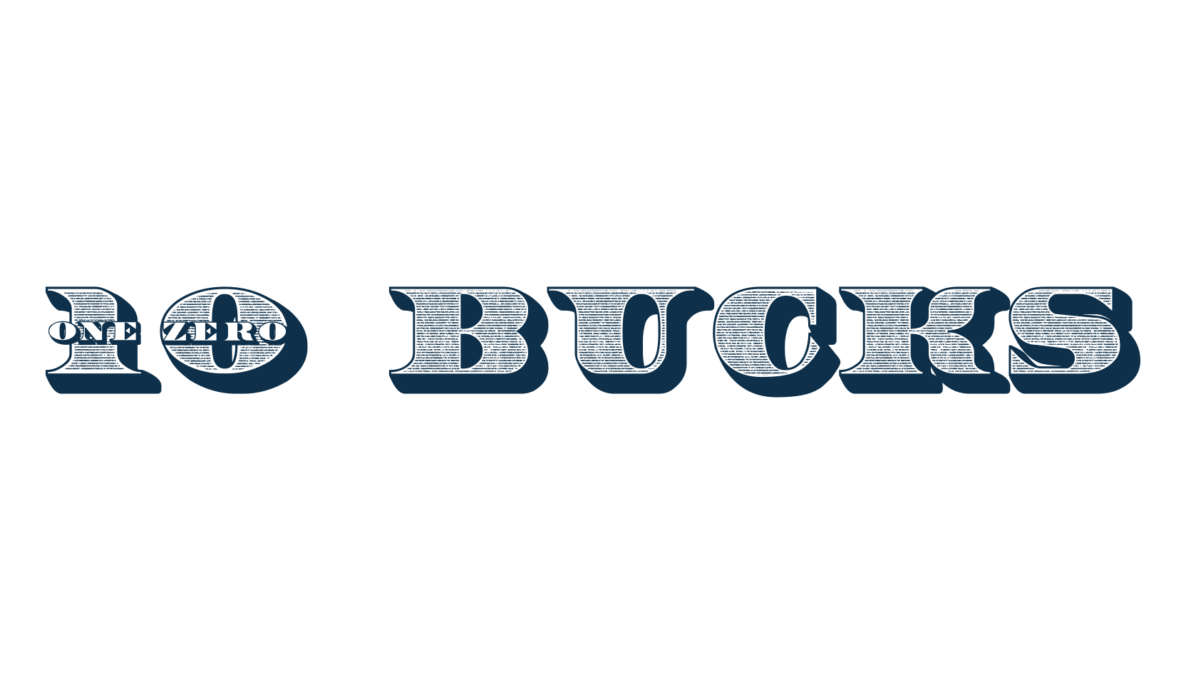 10 Bucks, fancy retro decorative font preview
