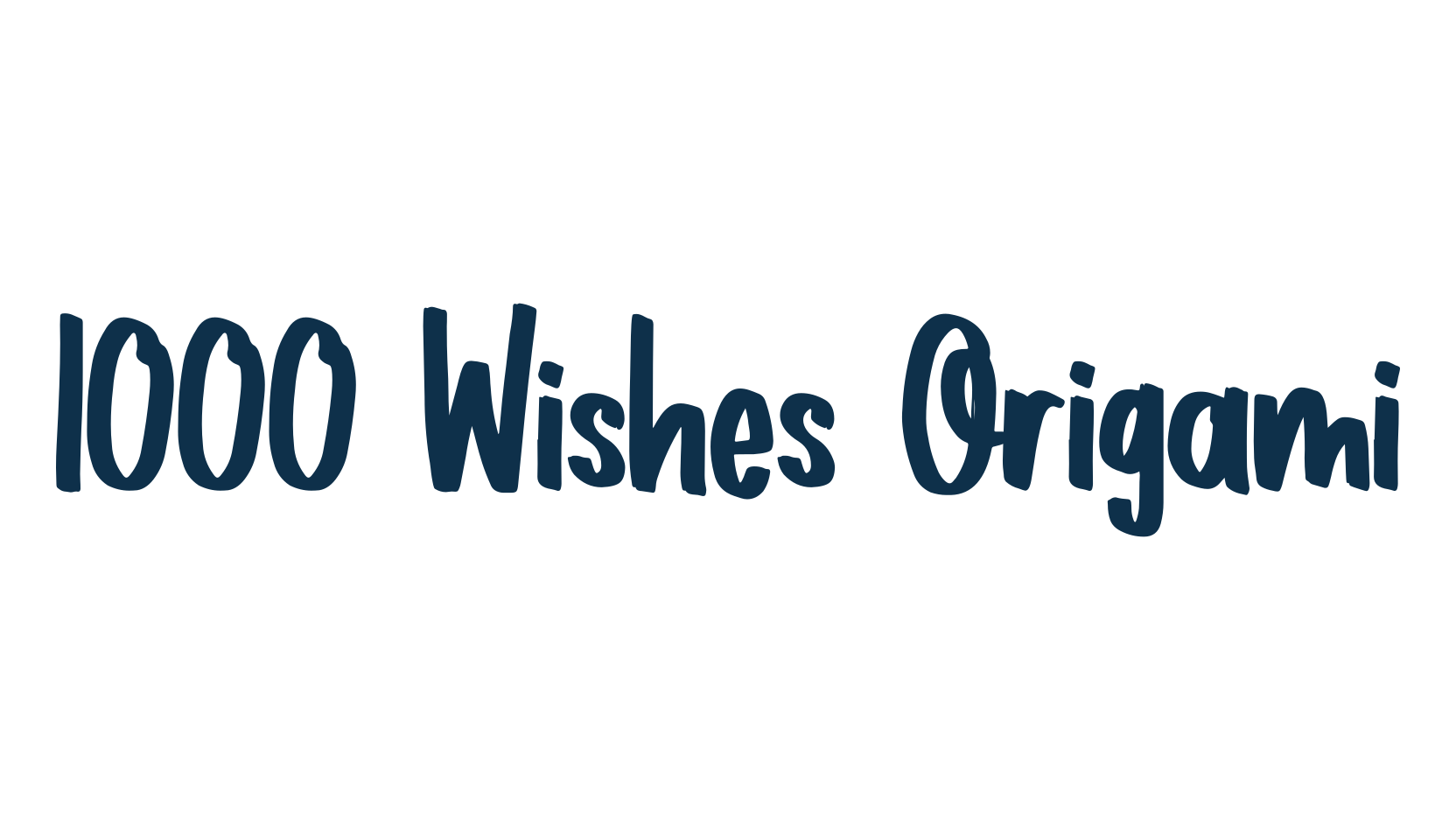 1000 Wishes Origami, handwriting font preview