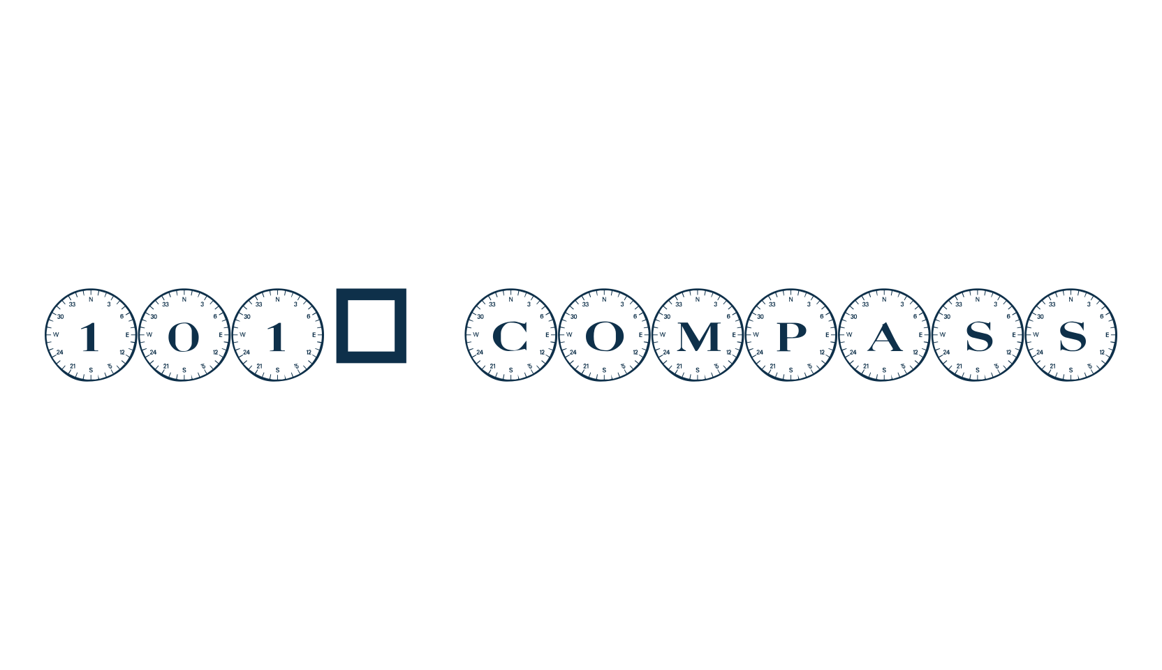 101! Compass, decorative font preview
