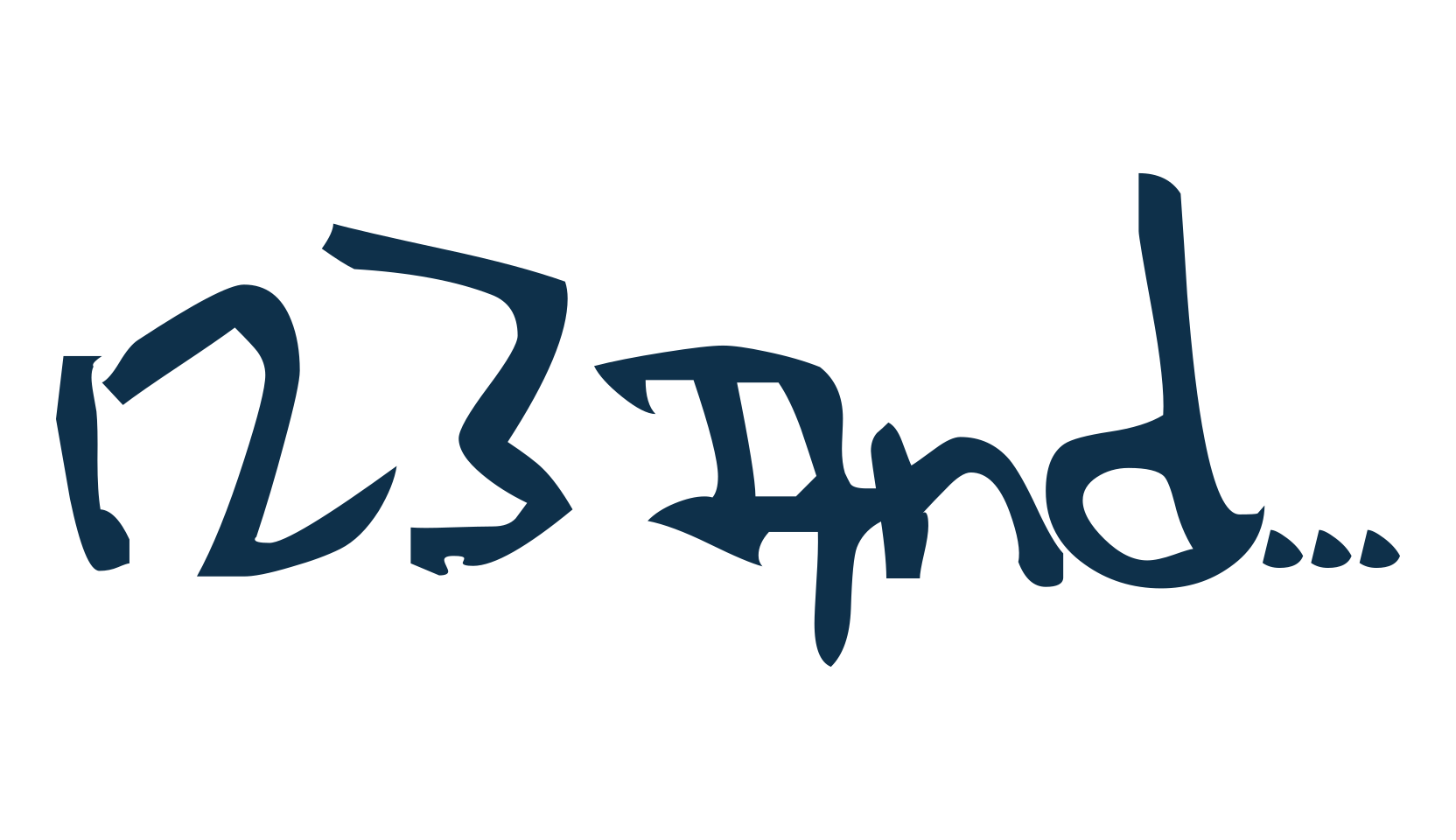 123 and..., script handwritten fancy decorative calligraphy font preview