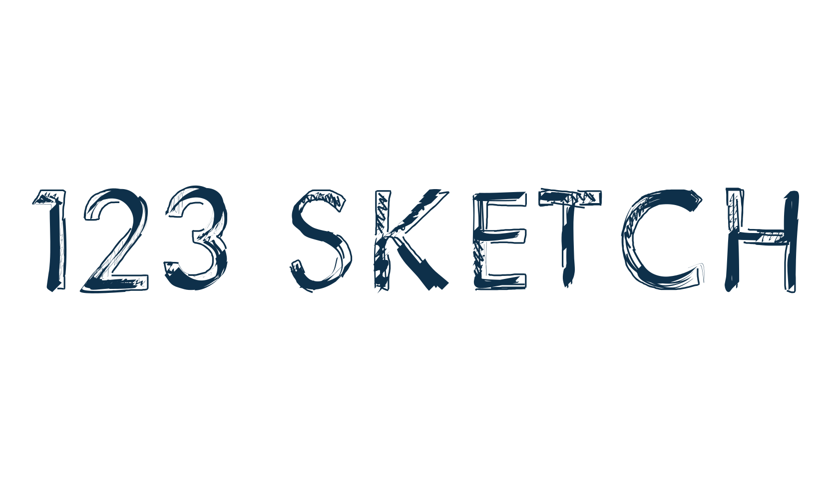 123 Sketch, various font preview