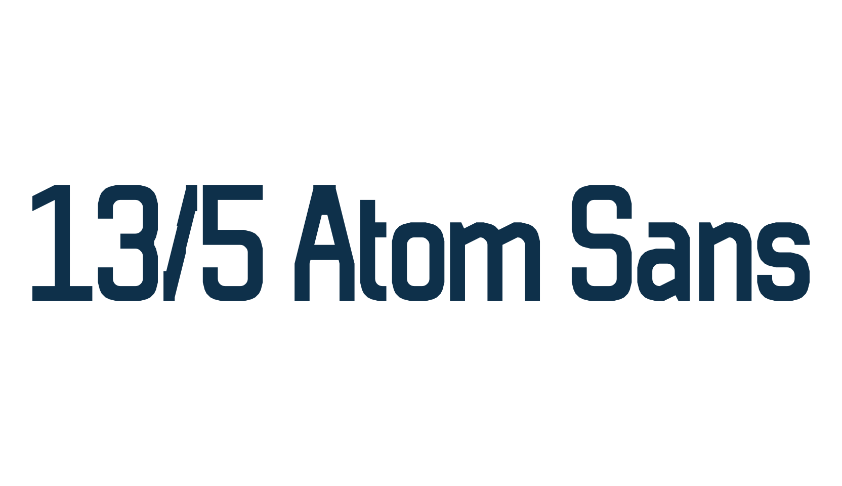 13/5 Atom Sans, sans serif font preview