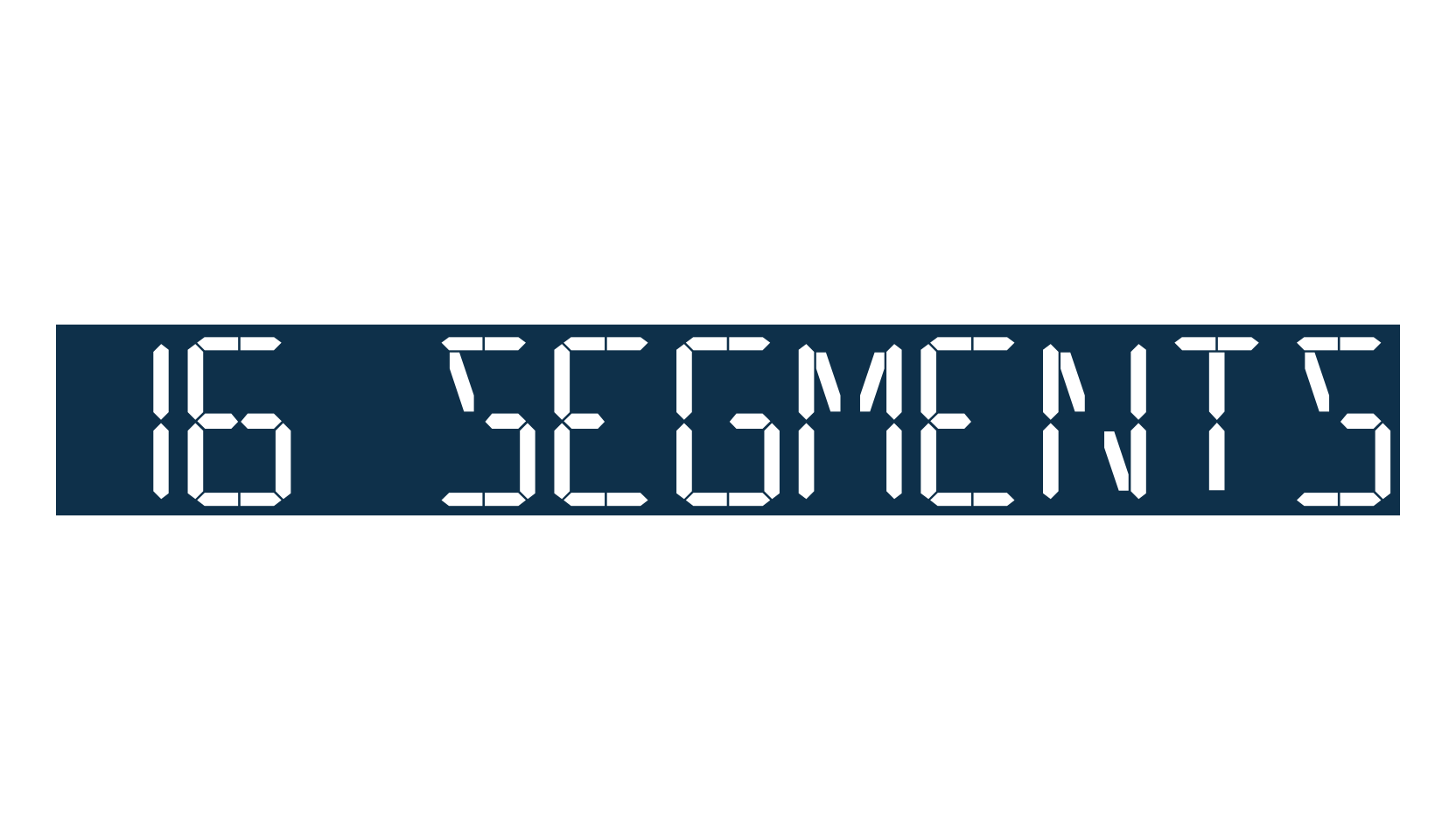 16 Segments, lcd font preview