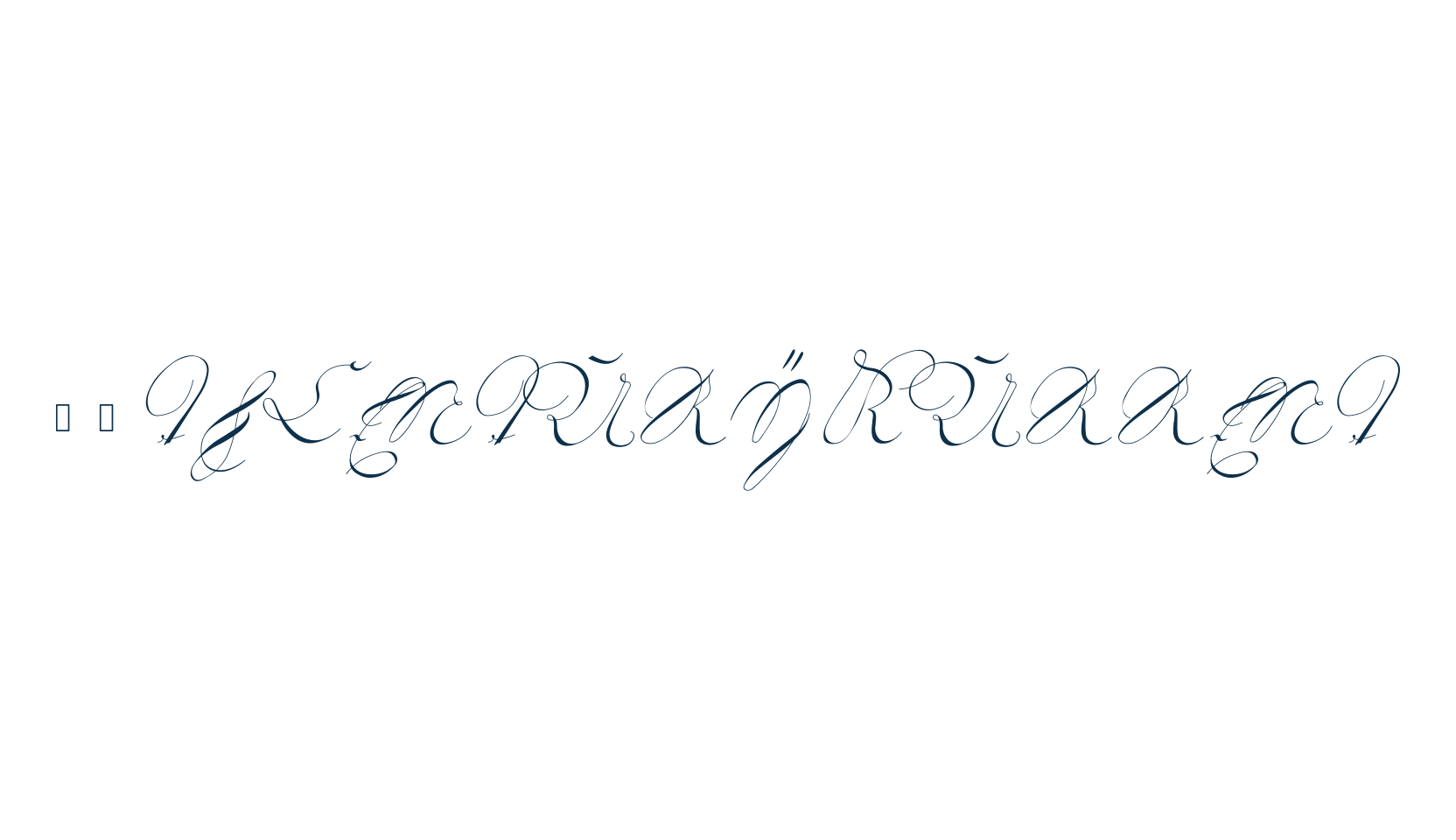 18th Century Kurrent, calligraphy font preview