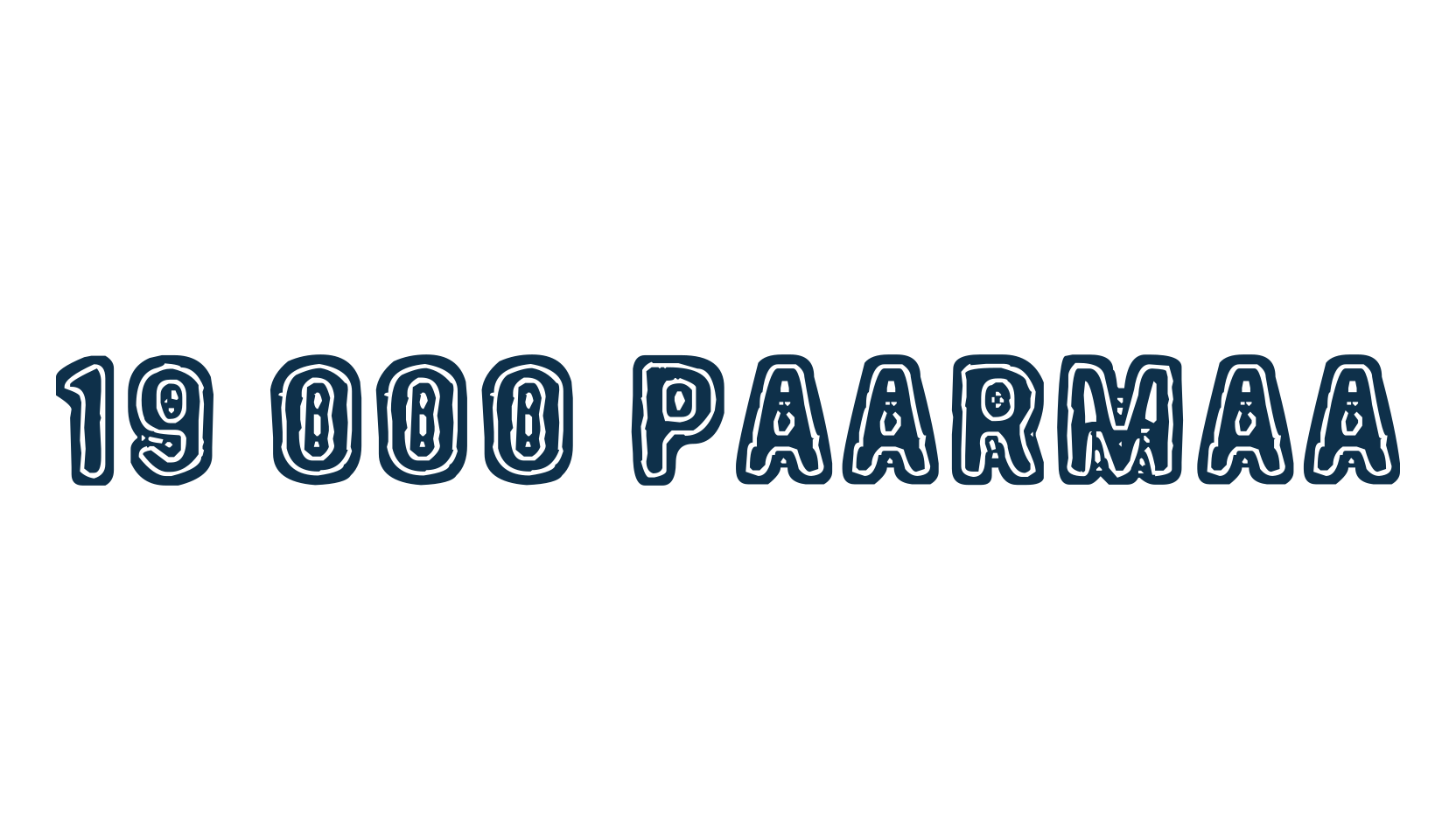 19 000 Paarmaa, fancy distorted decorative font preview