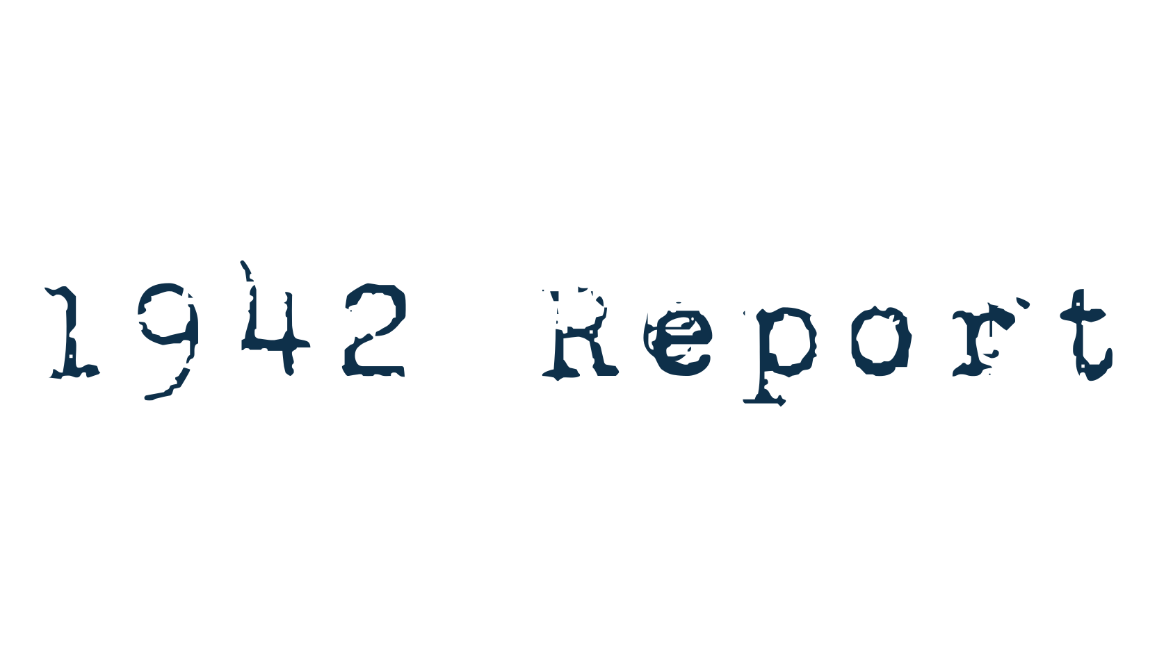 1942 Report, typewriter font preview