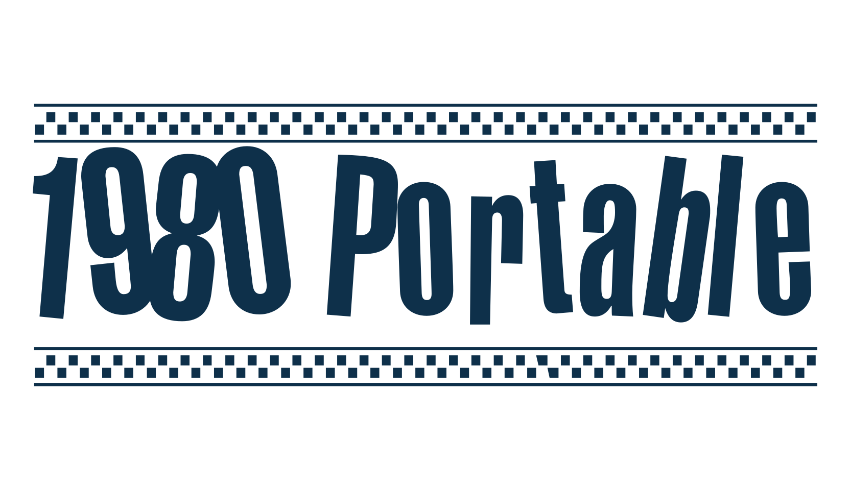 1980 Portable, decorative font preview