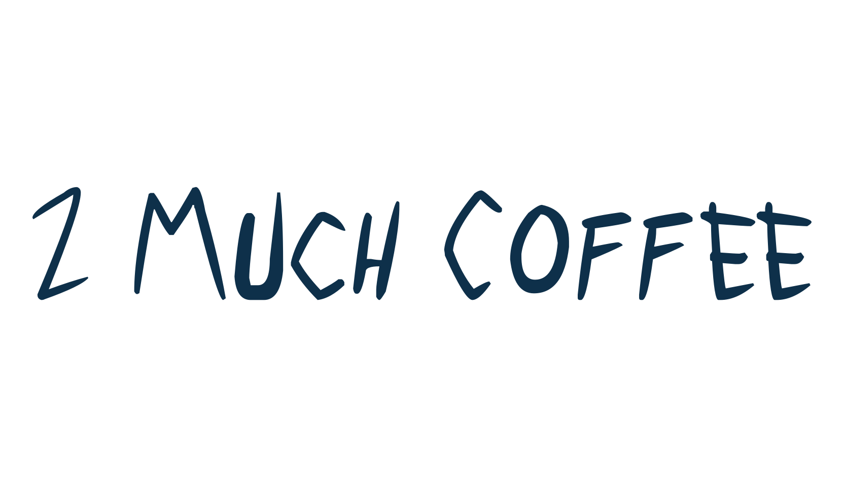 2 Much Coffee, cartoon font preview