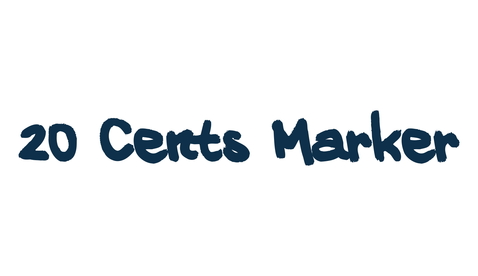 20 Cents Marker, script handwritten fancy decorative calligraphy font preview