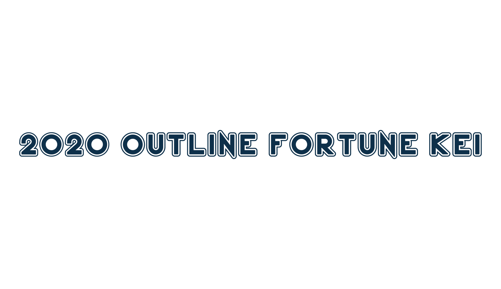 2020 Outline Fortune Kei, retro font preview