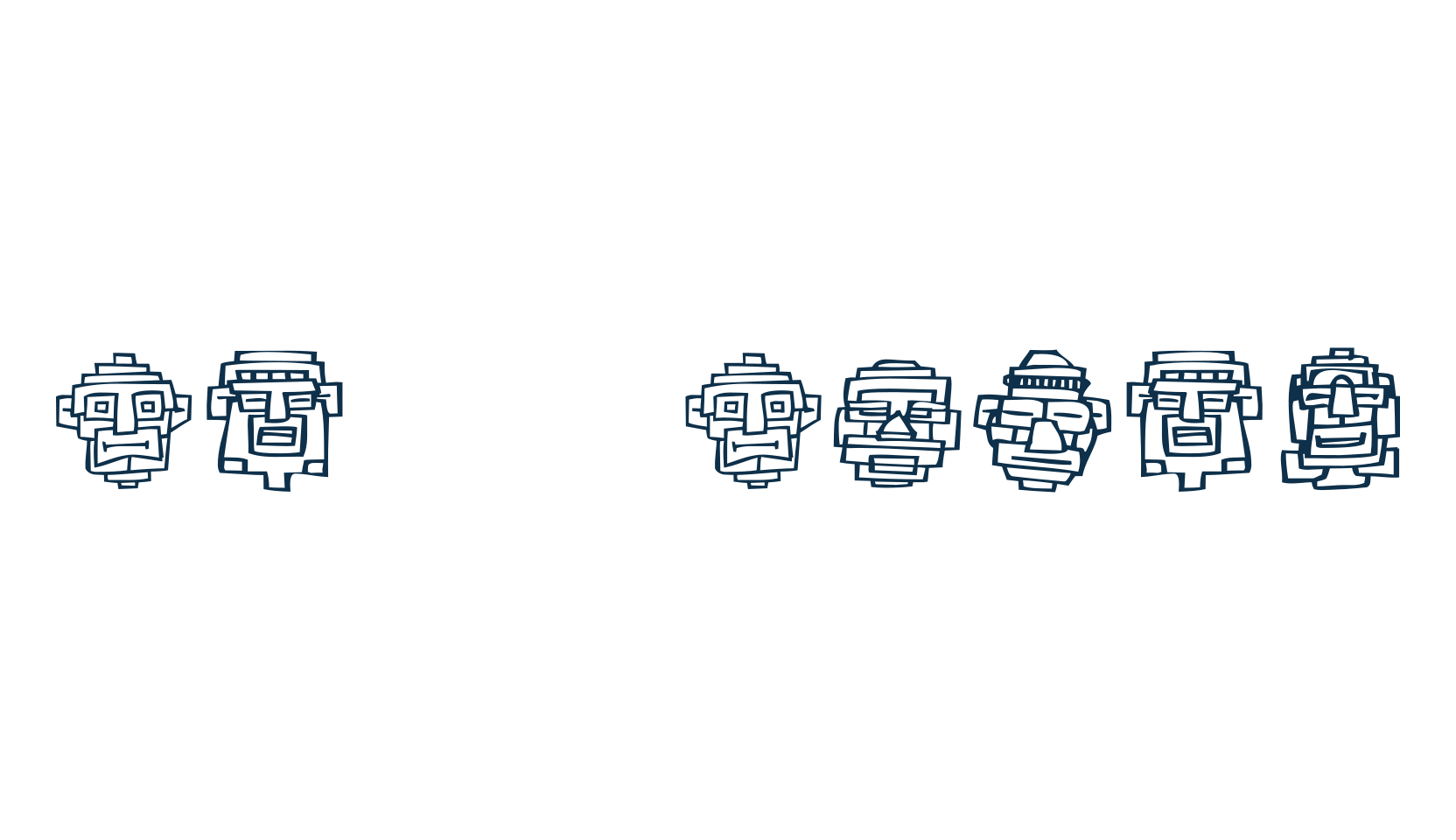 FE 20 Faces, fancy decorative font preview