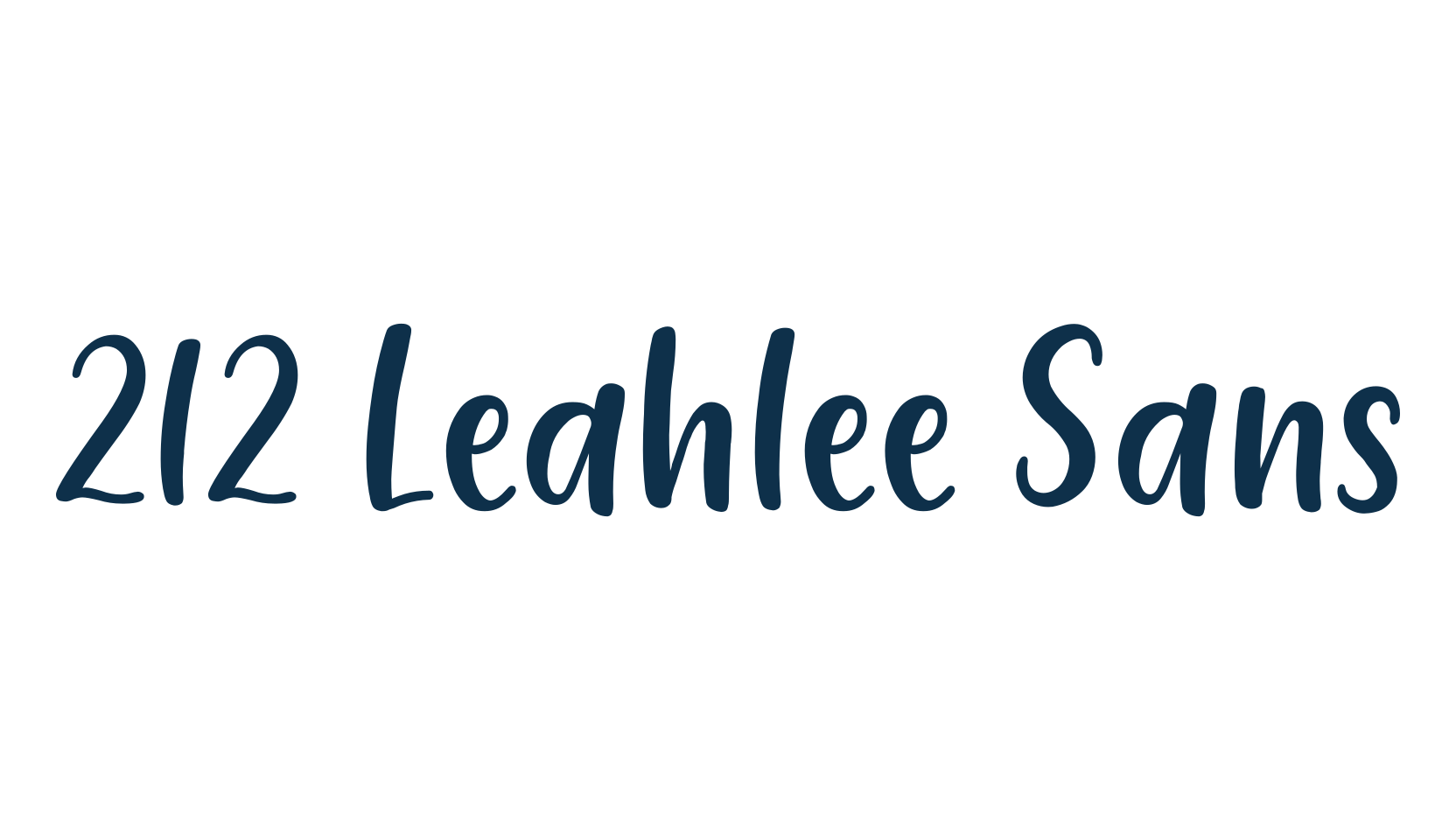 212 Leahlee Sans, handwriting font preview