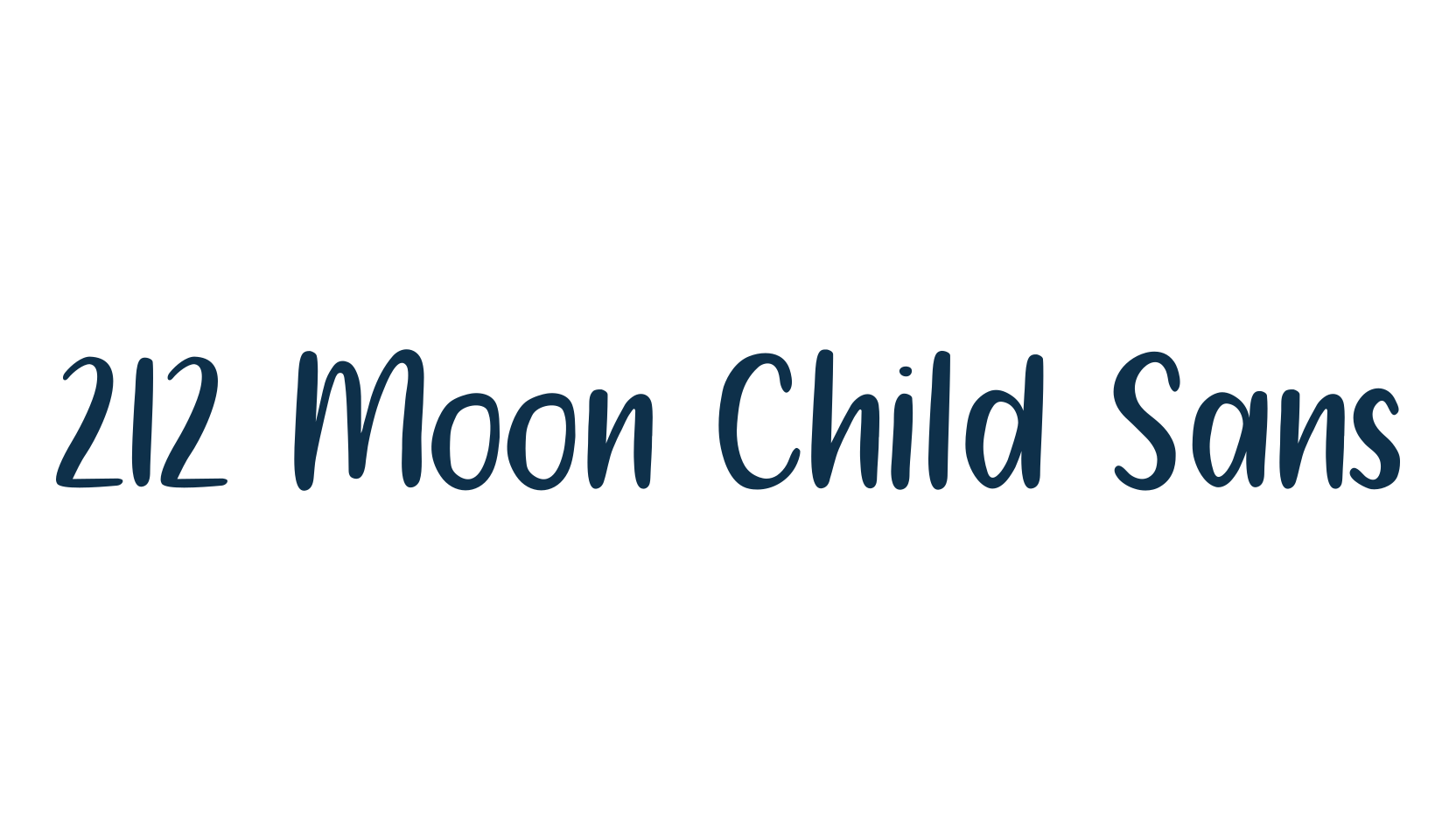 212 Moon Child Sans, various font preview