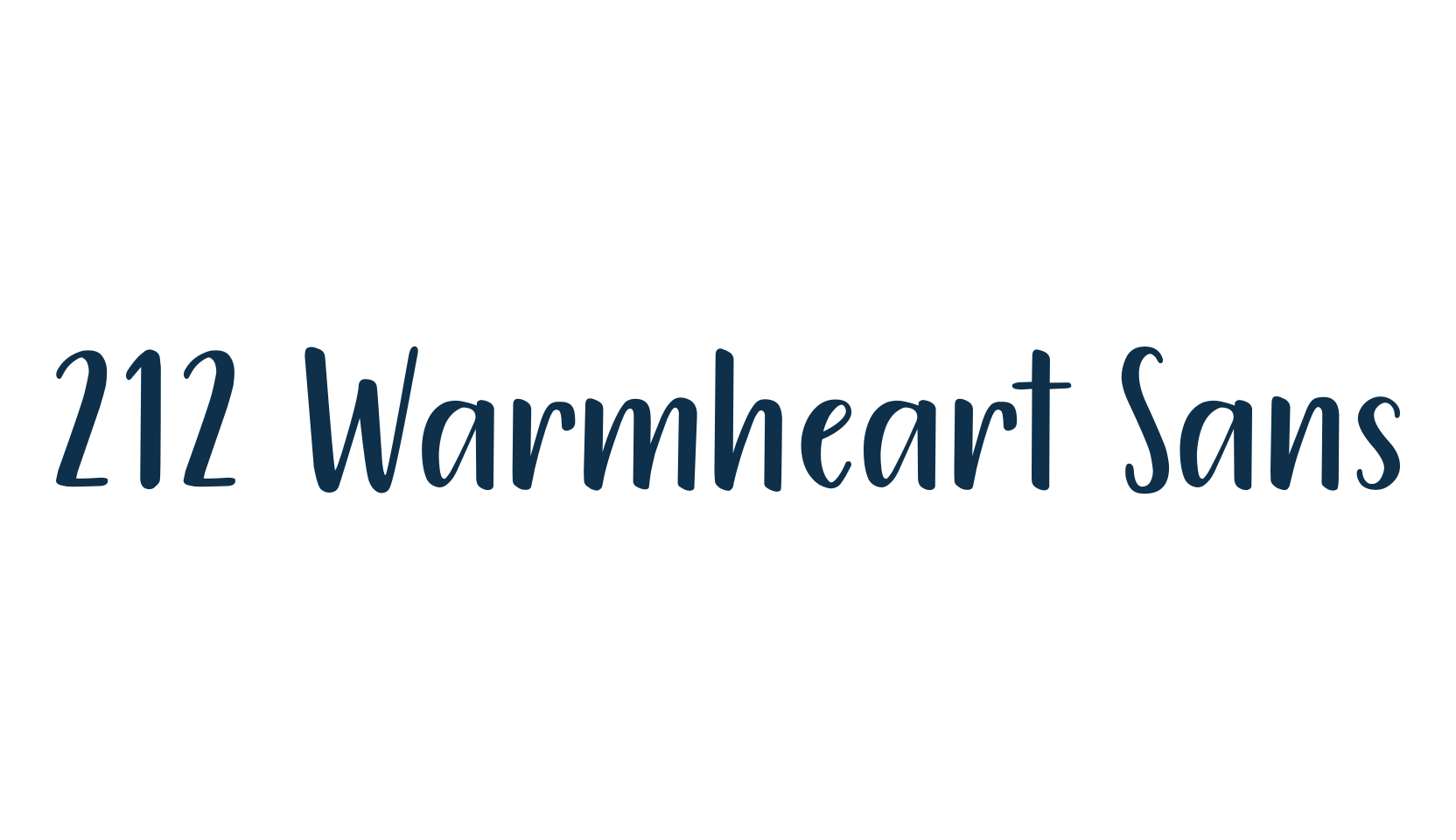212 Warmheart Sans, various font preview