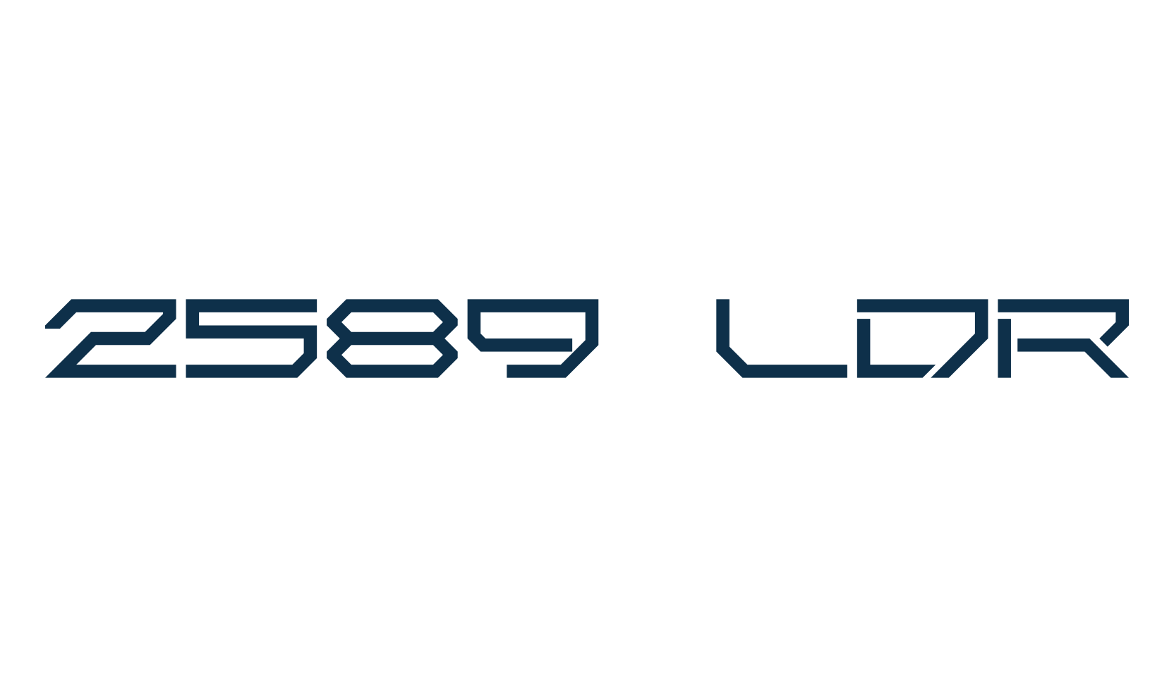 2589 LDR, fancy various techno sci-fi font preview
