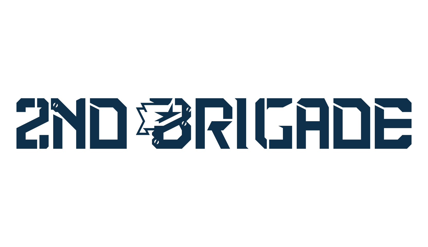 2nd Brigade, stencil, army font preview