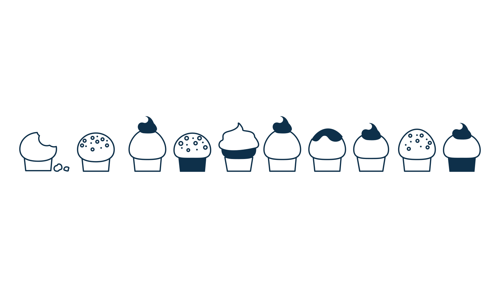 32 cupcakes, fancy decorative font preview