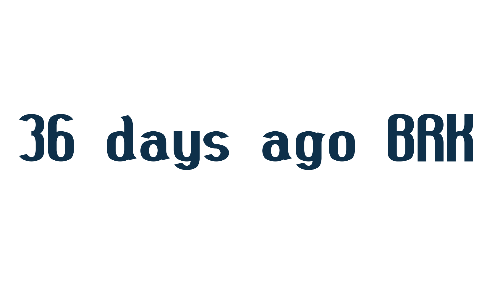 36 days ago BRK, various font preview