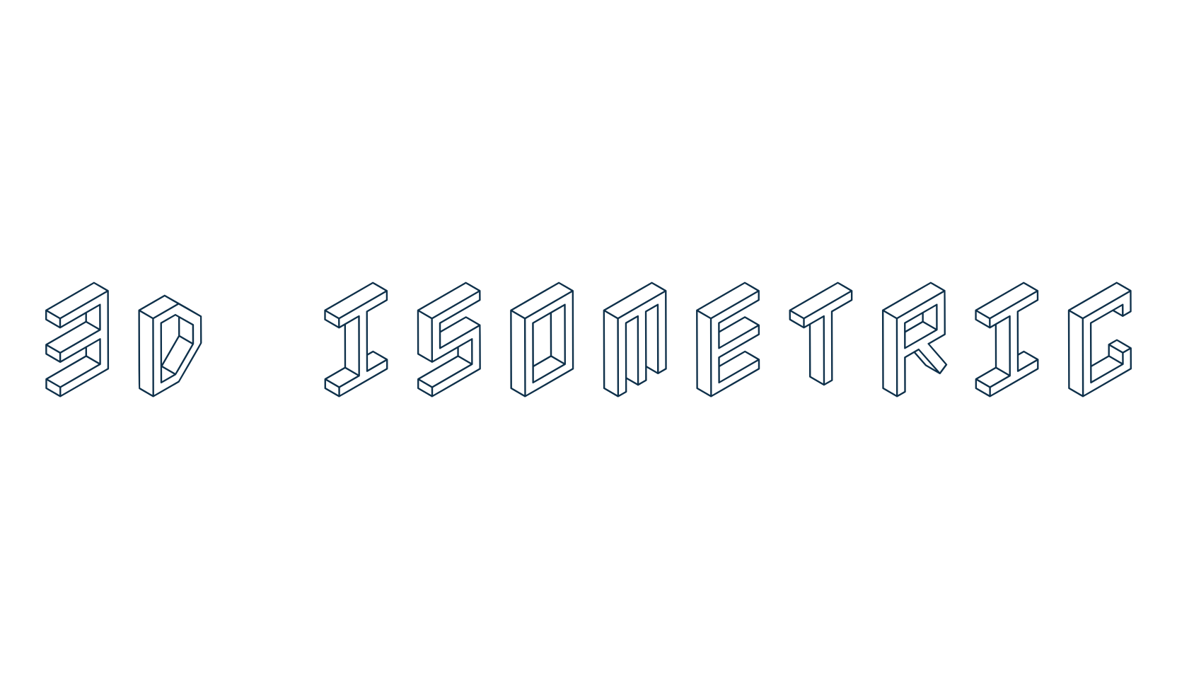 3D Isometric, square font preview