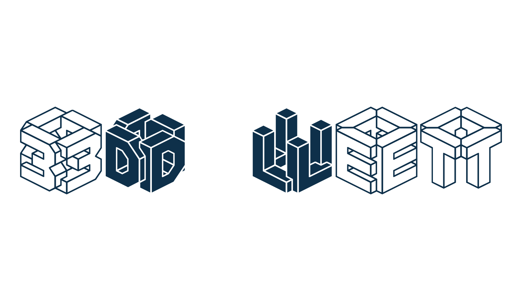 3D Let, various font preview