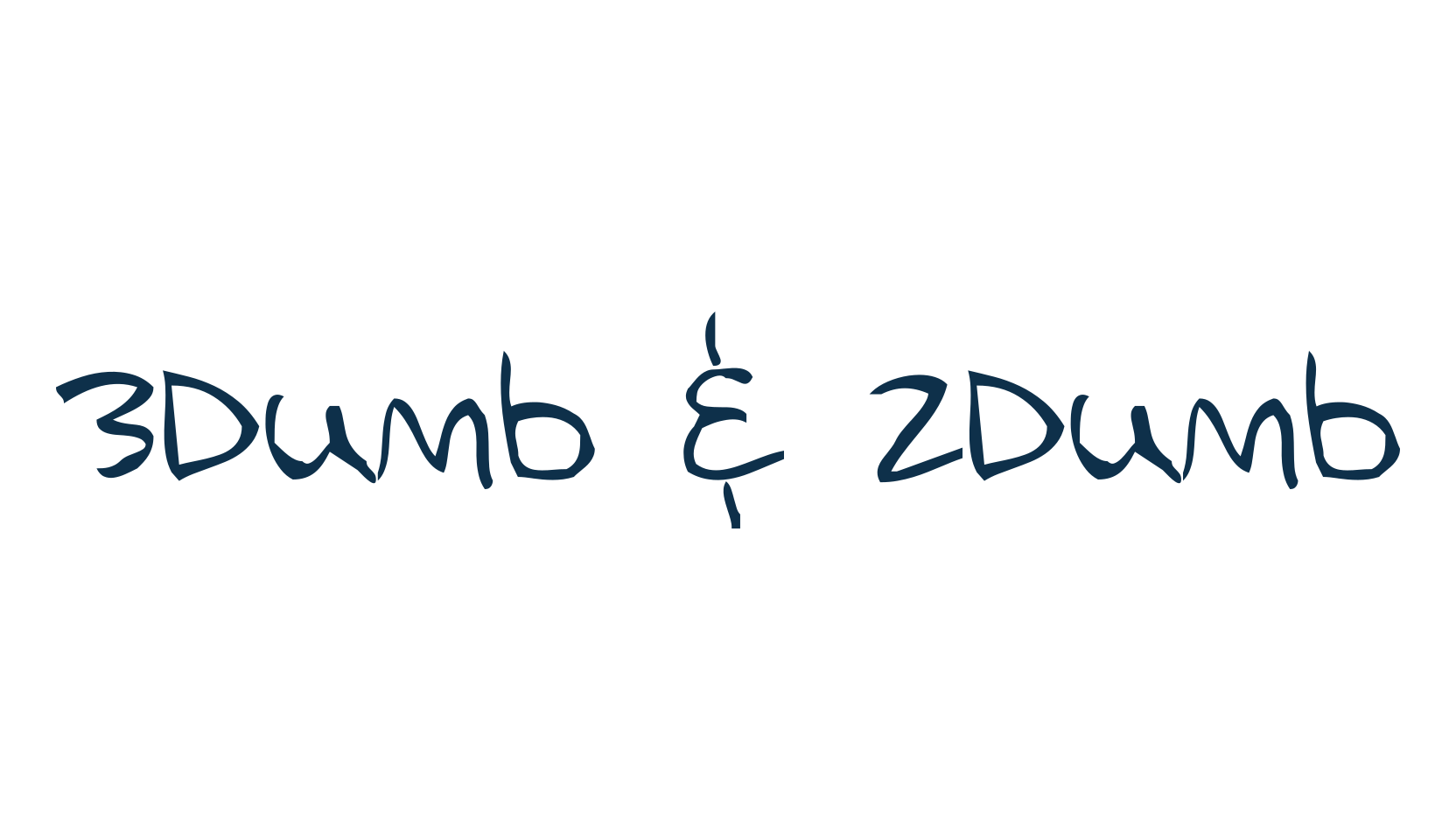 3Dumb & 2Dumb, fancy various decorative script calligraphy font preview