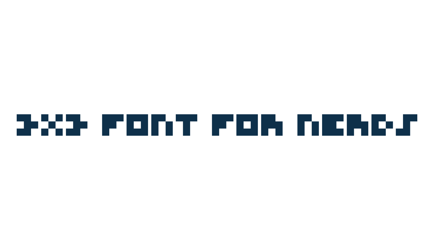 3x3 Font for Nerds, techno square sci-fi font preview