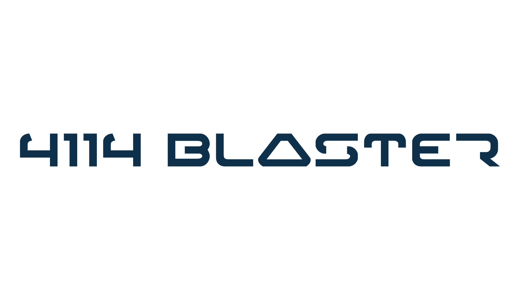 4114 Blaster, sci-fi font preview