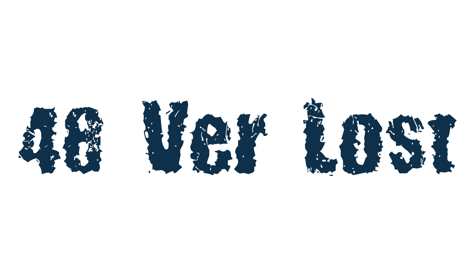 48 Ver Lost, fancy destroy decorative font preview