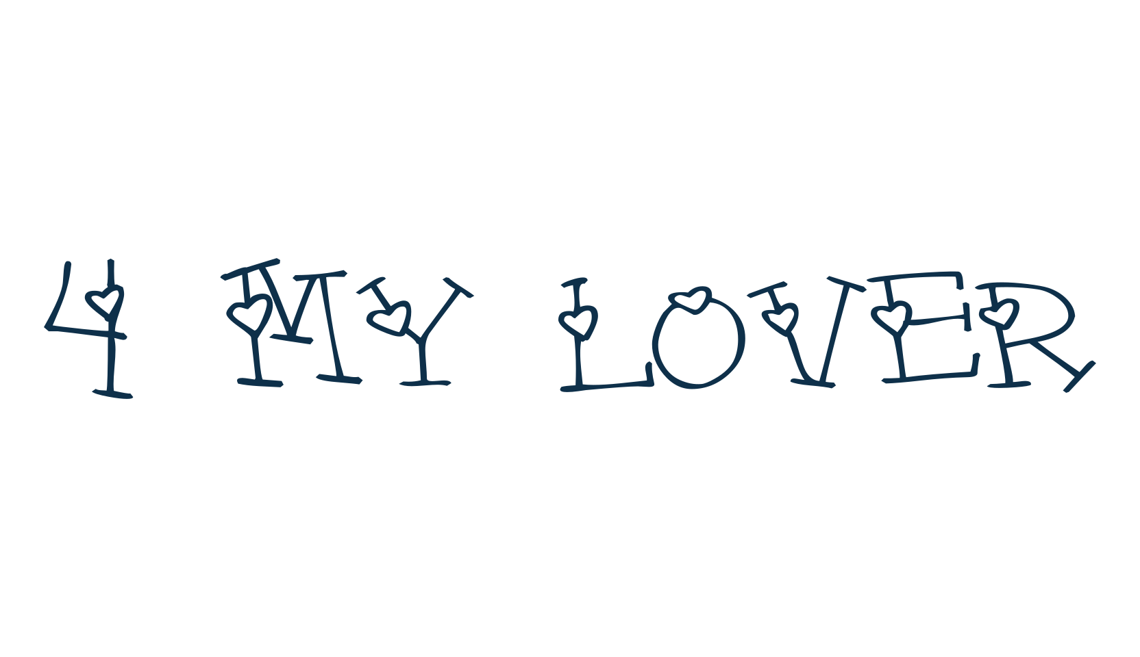 4 My Lover, display market font preview