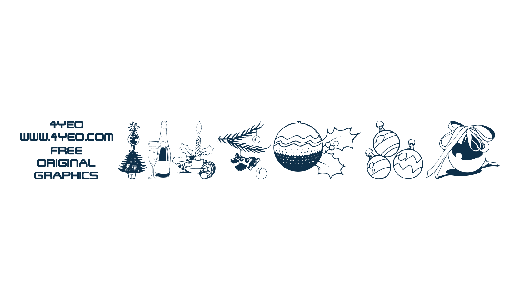 4YeoXmas, fancy decorative font preview
