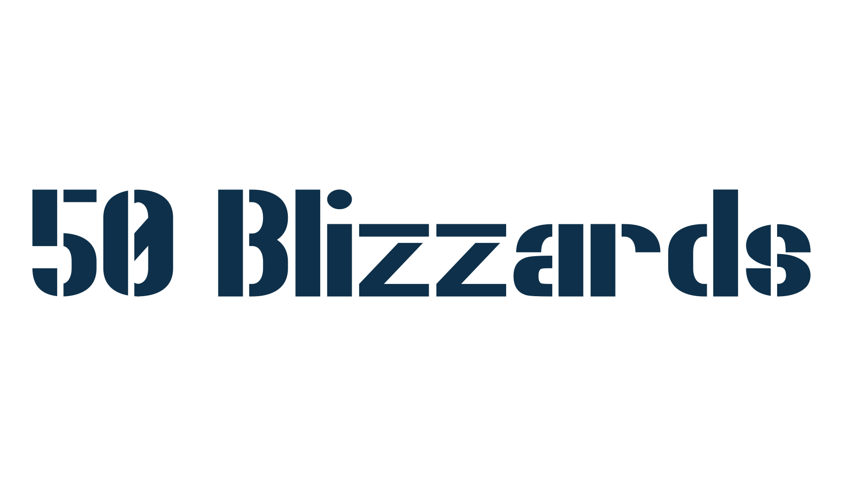 50 Blizzards, stencil, army font preview
