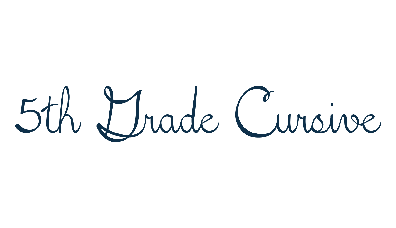 5th Grade Cursive, school font preview