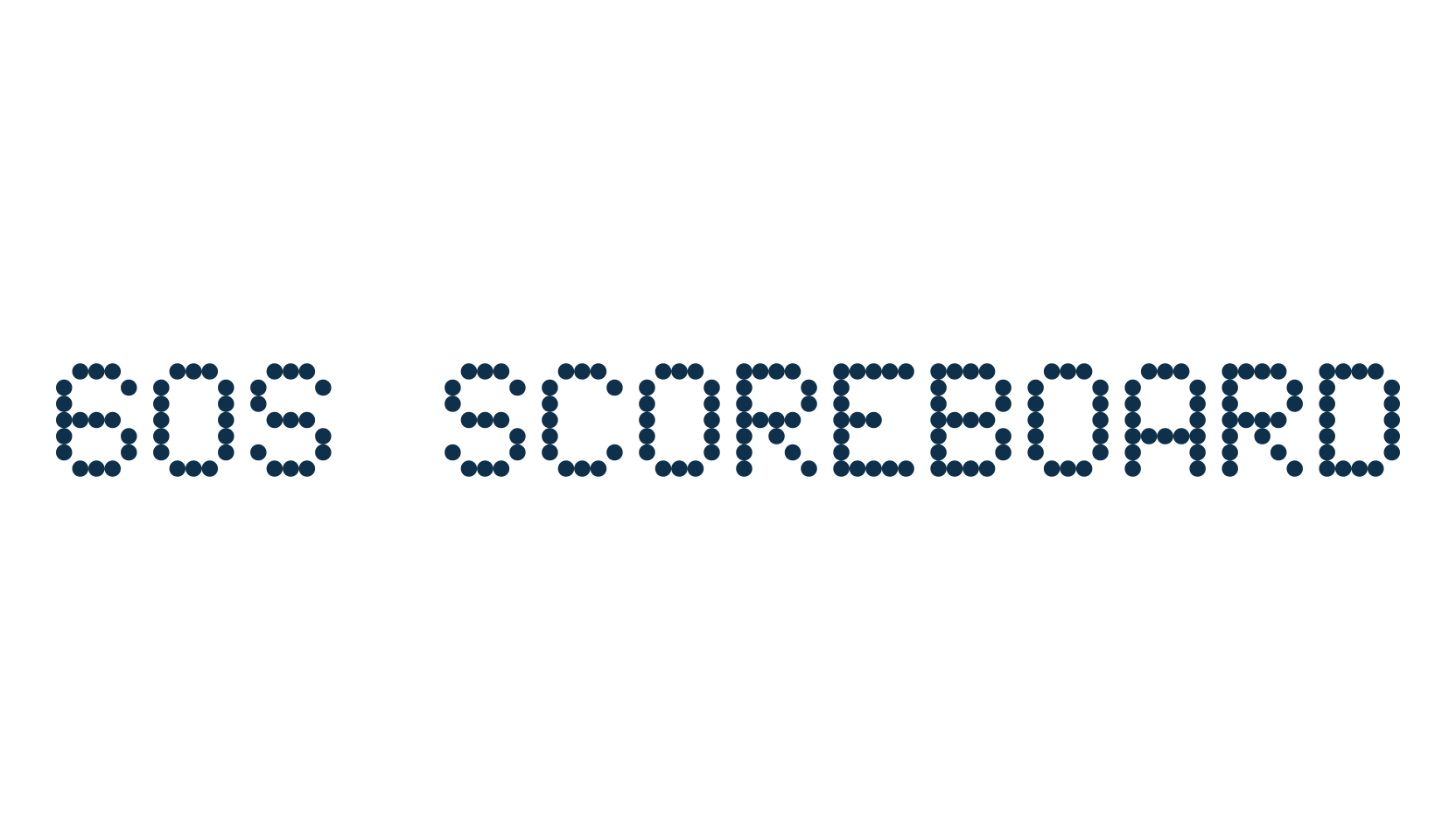 60s Scoreboard, techno lcd sci-fi font preview