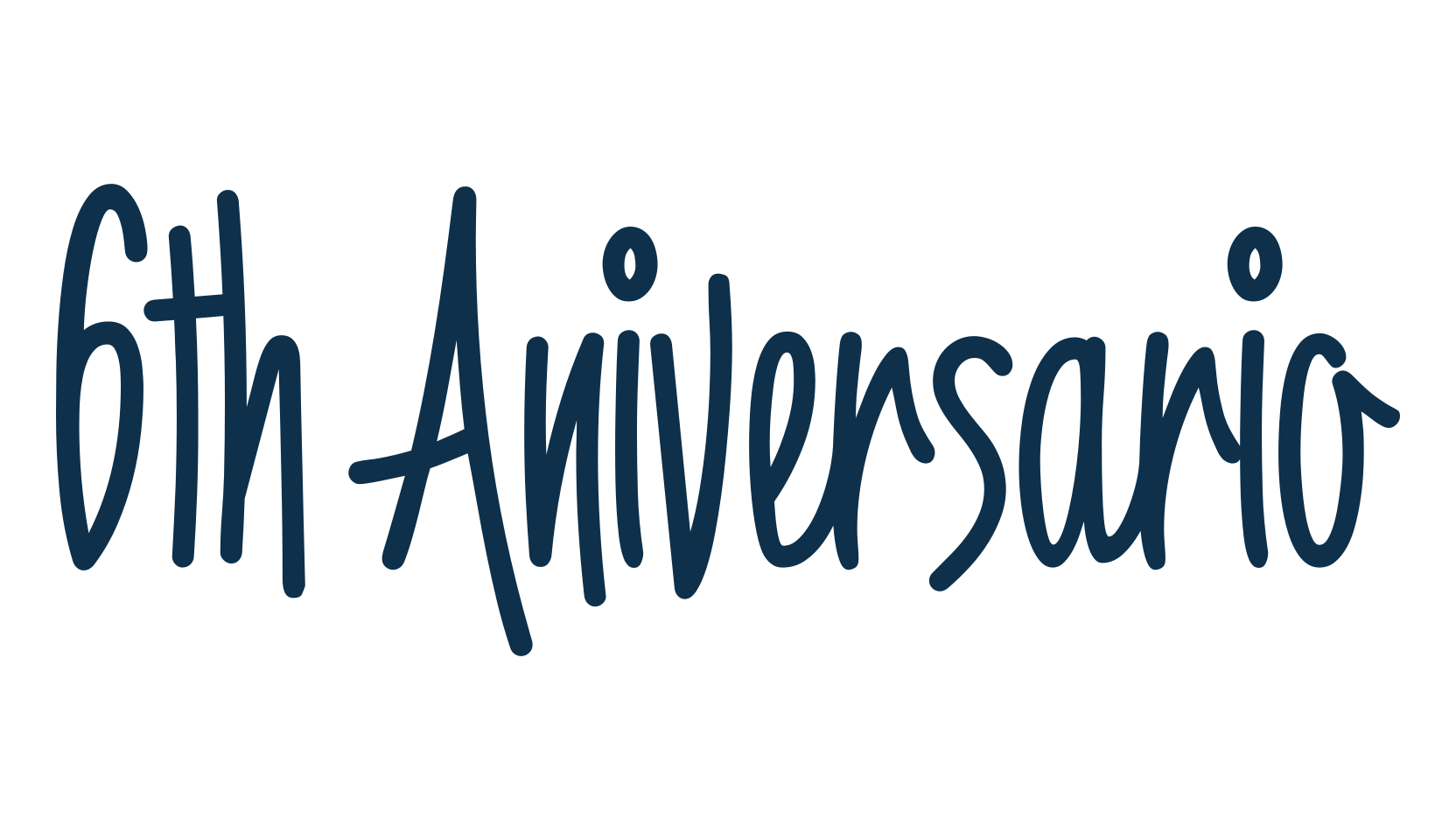 6th Aniversario, script handwritten fancy decorative calligraphy font preview