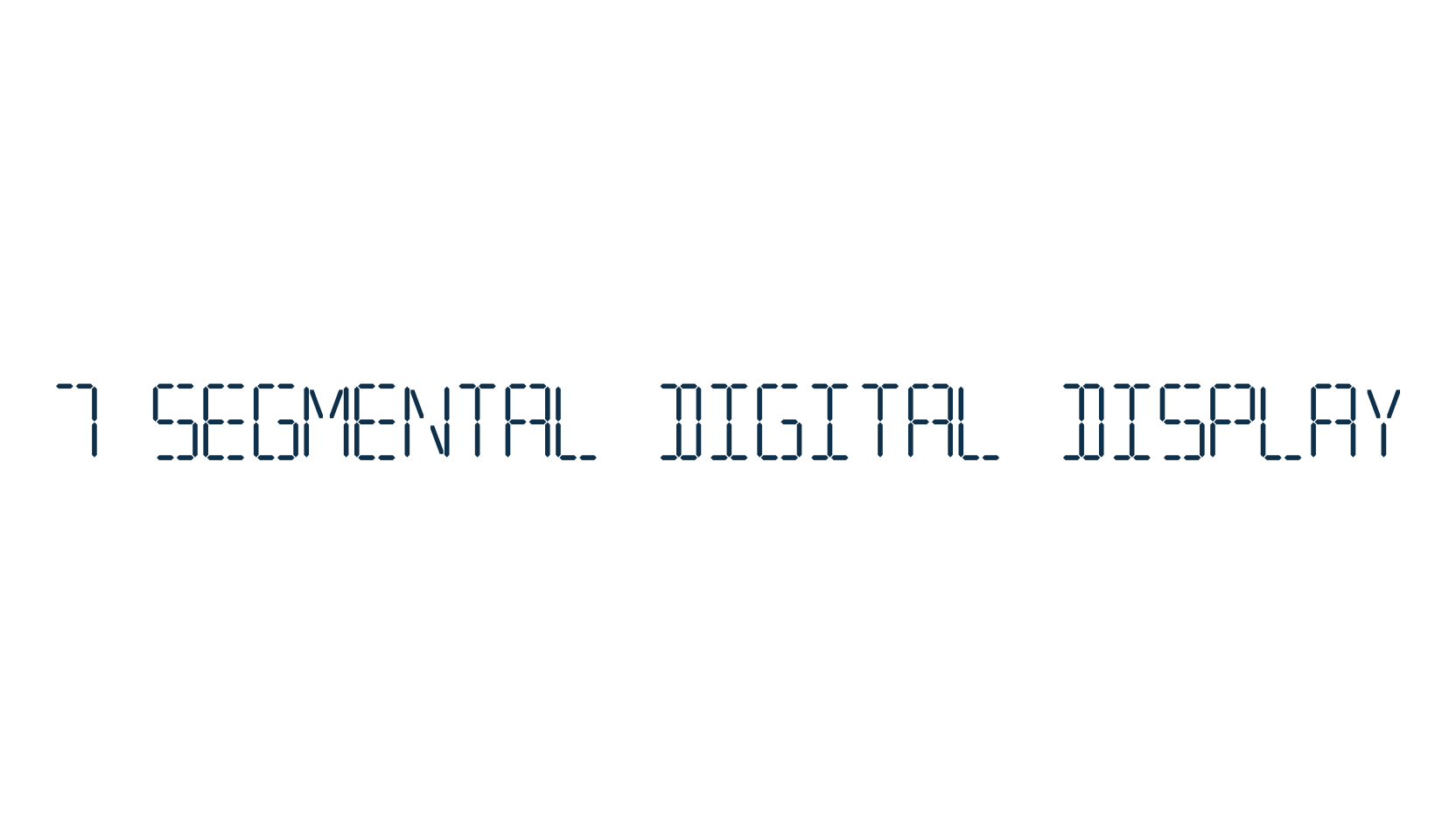 7 Segmental Digital Display, techno lcd sci-fi font preview