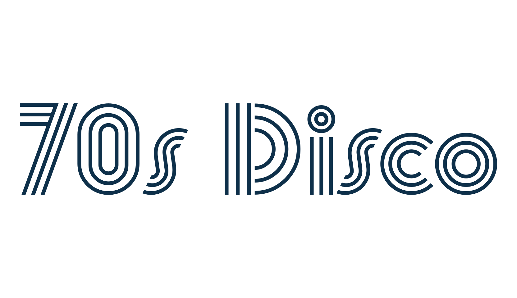 70s Disco, fancy groovy decorative font preview