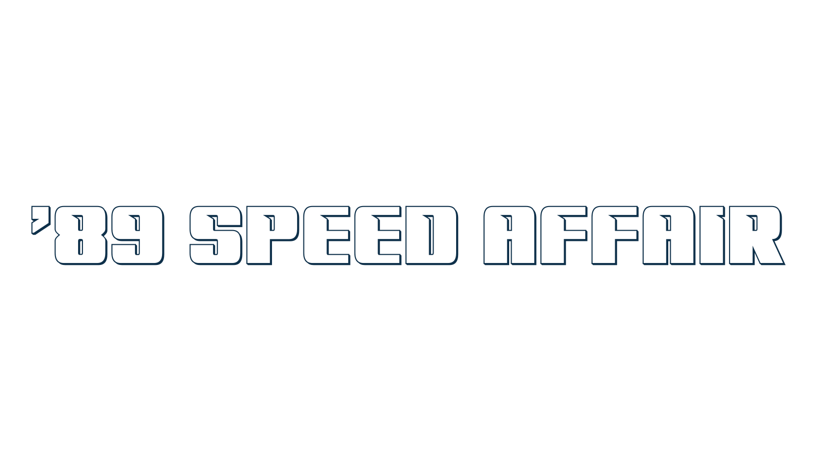 '89 Speed Affair, various font preview