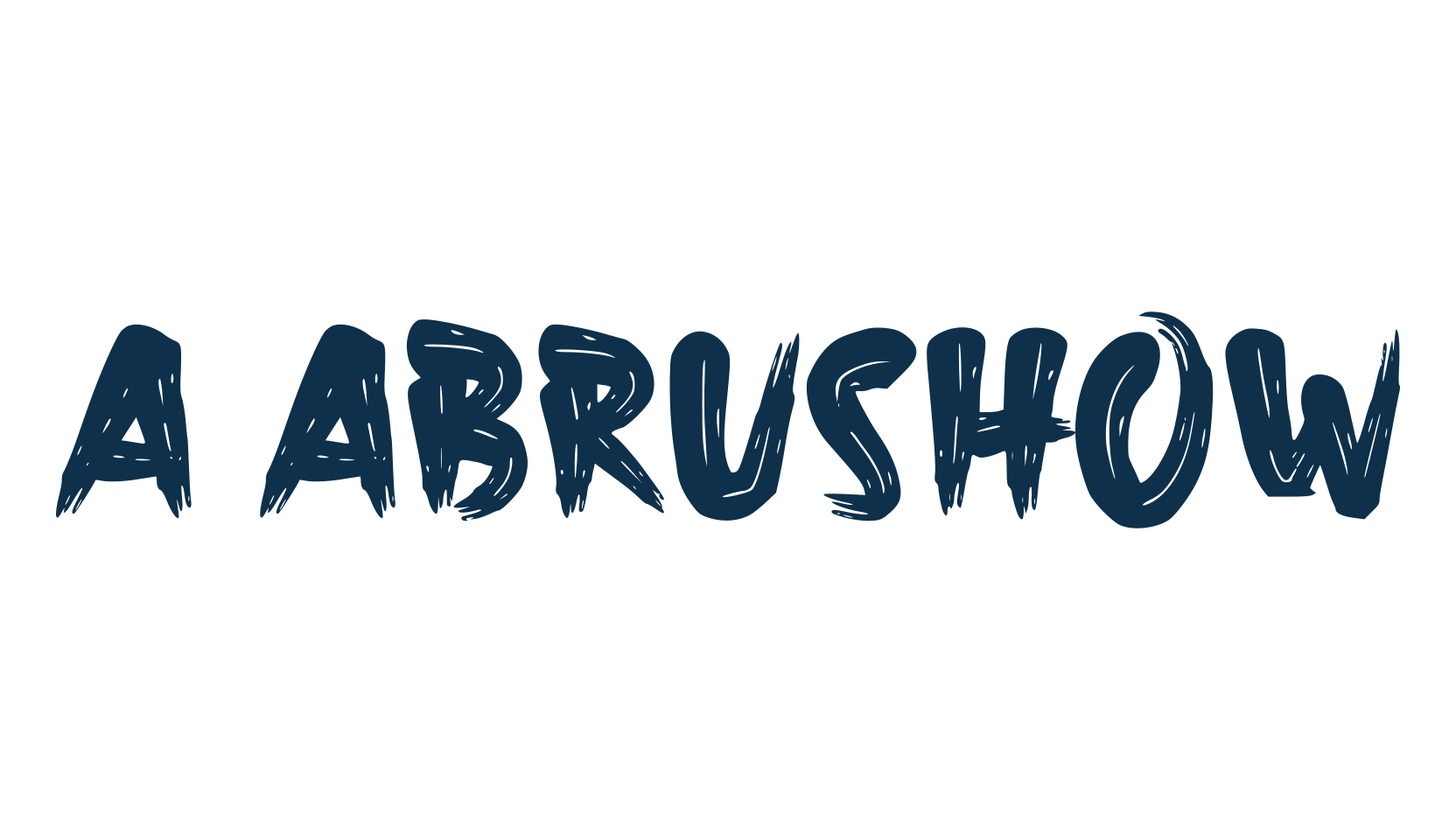 A Abrushow, brush font preview