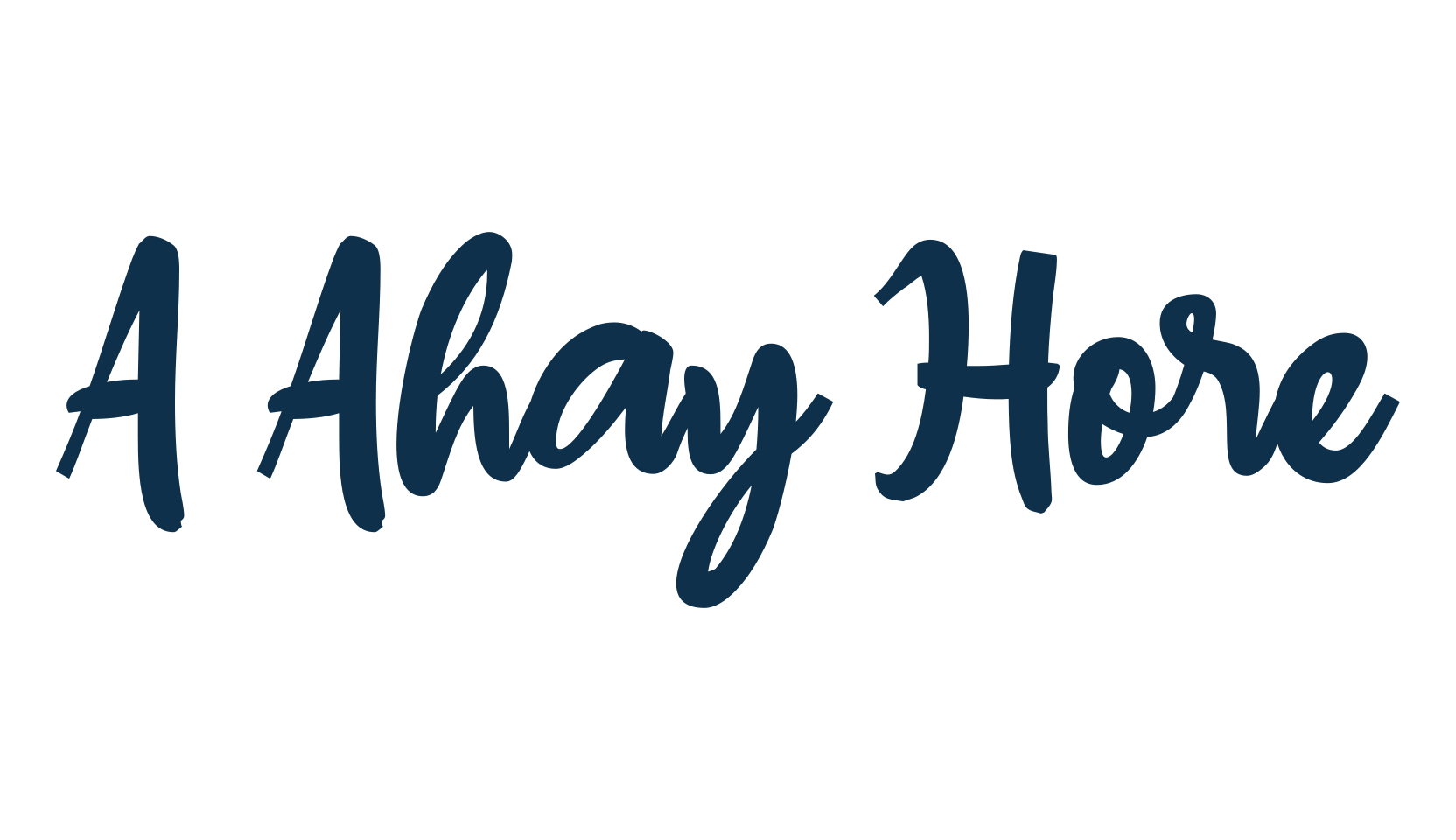 A Ahay Hore, brush font preview
