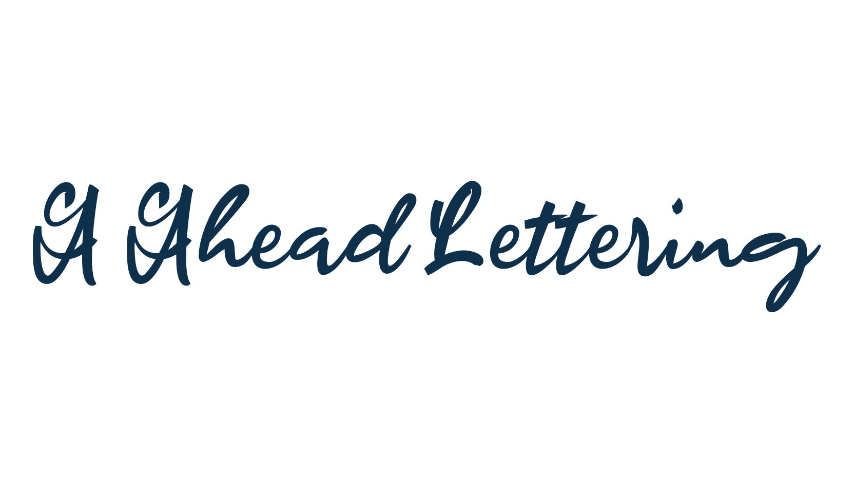 A Ahead Lettering, fancy various decorative script calligraphy font preview