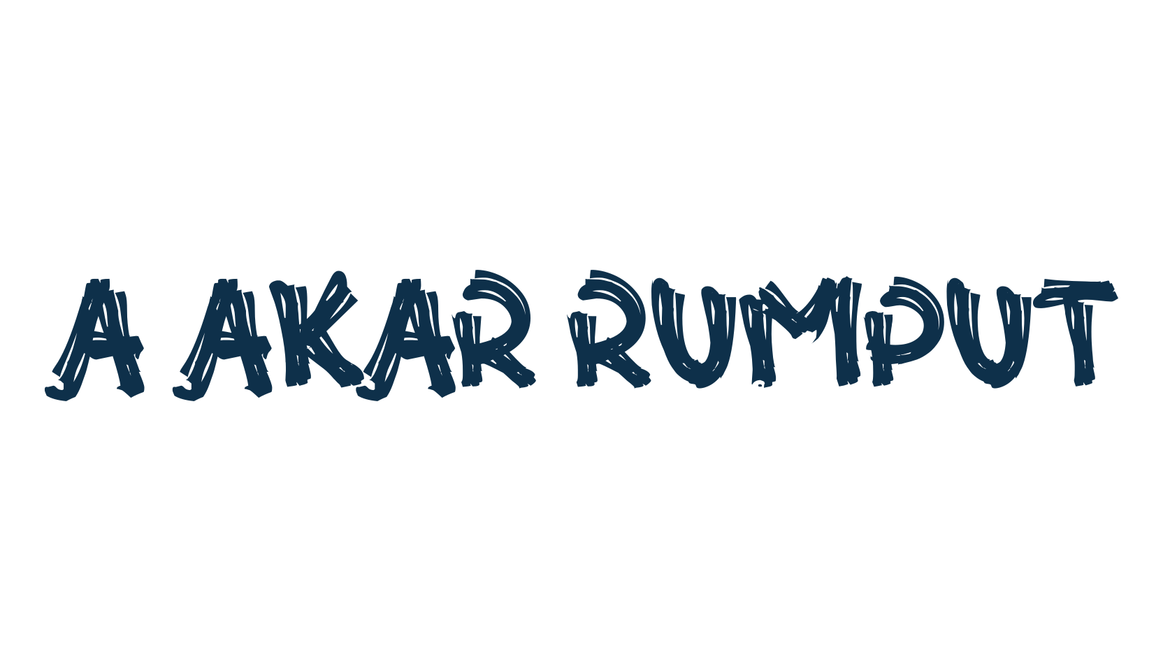 A Akar Rumput, trash font preview