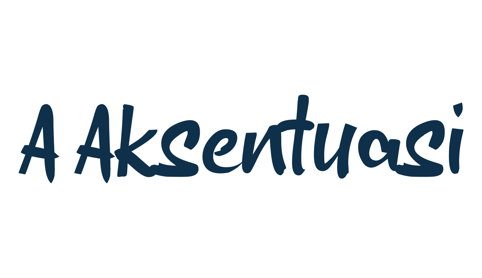 A Aksentuasi, handwriting font preview