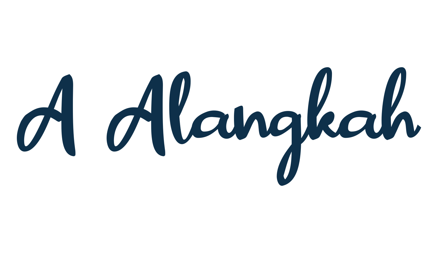 A Alangkah, brush font preview