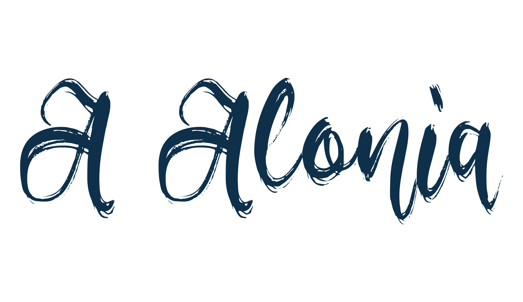 A Alonia, script brush fancy decorative calligraphy font preview
