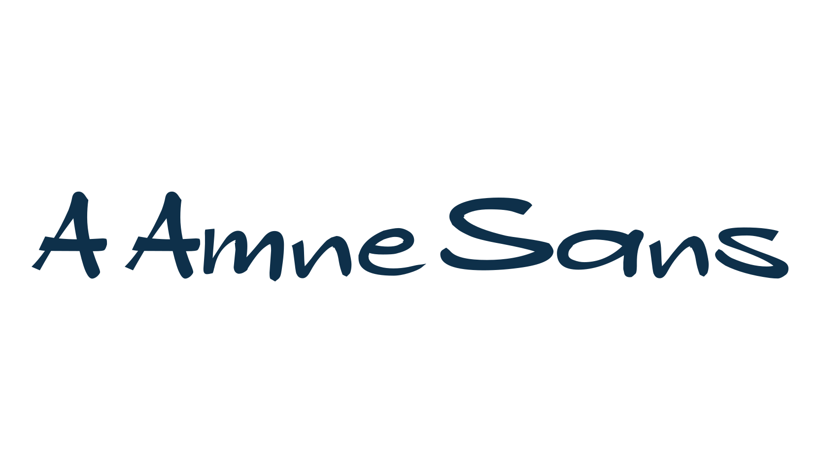 A Amne Sans, handwriting font preview
