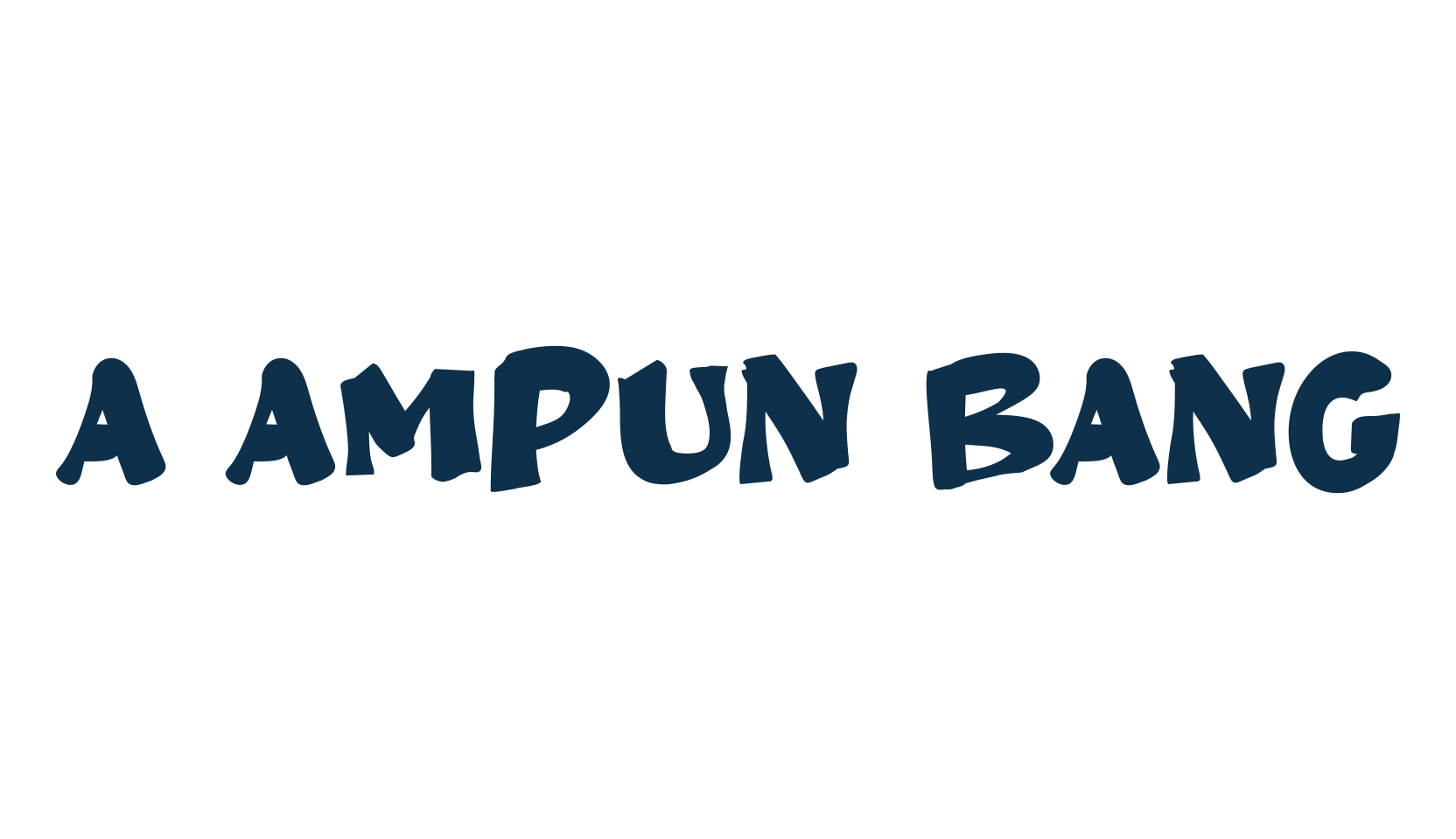 A Ampun Bang, cartoon font preview